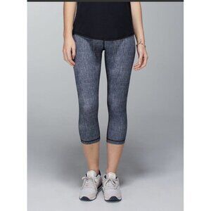 Lululemon Wunder Under Crop Size 6 Full On Luxtreme Legging Burlap Texture Dune